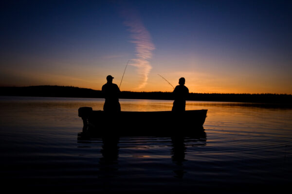 Minnesota Resorts fishing at sunset