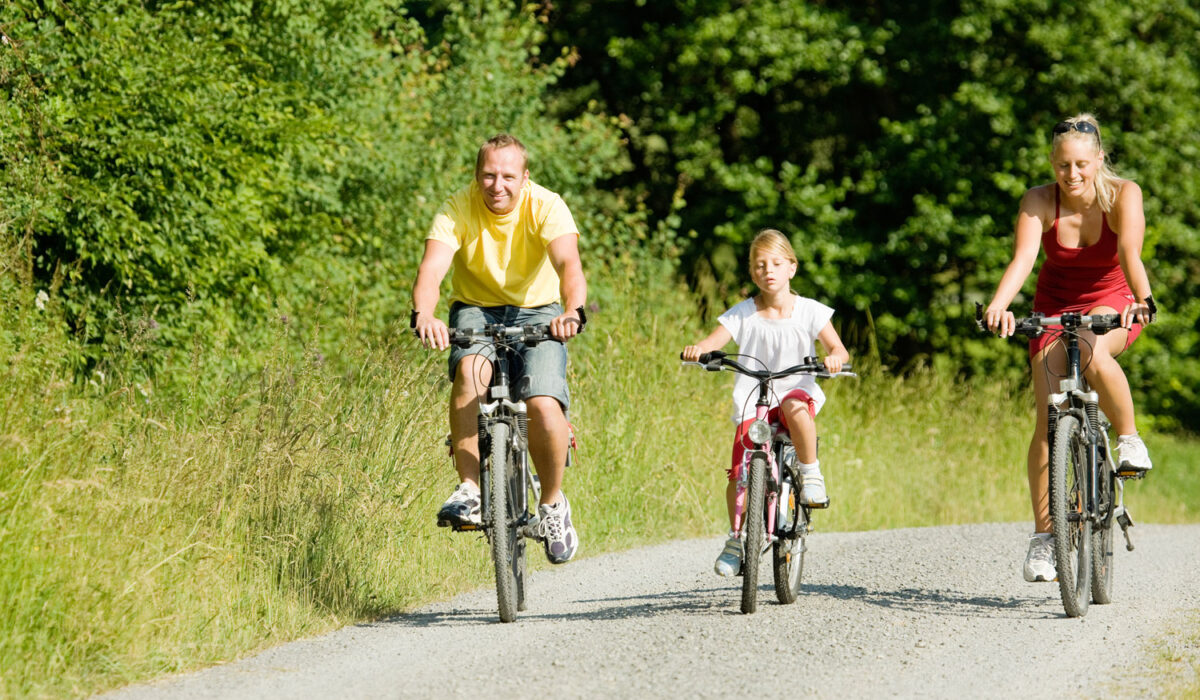 Family on Bicycles