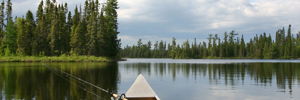 Fishing on lake in Minnesota