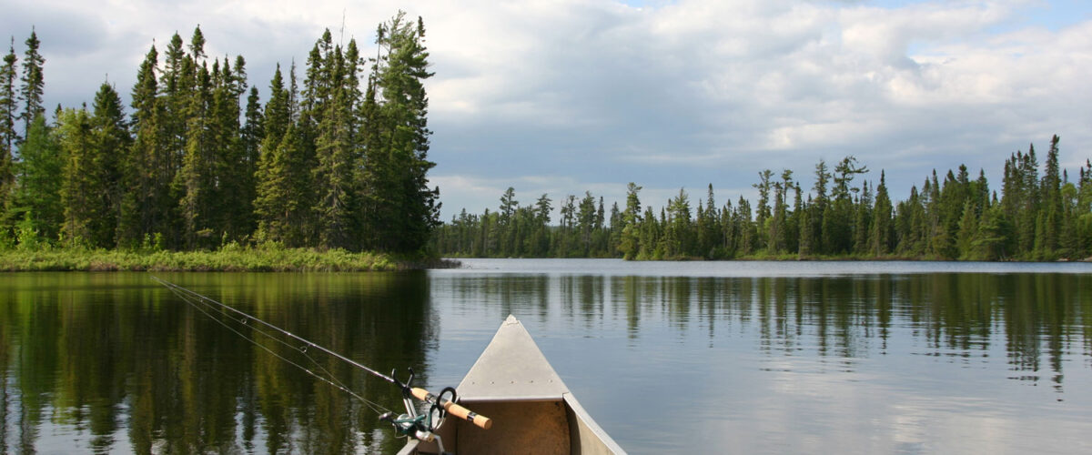 Fishing on lake in Minnesota