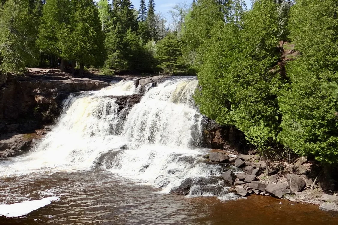 Summer view of upper Gooseberry Falls
